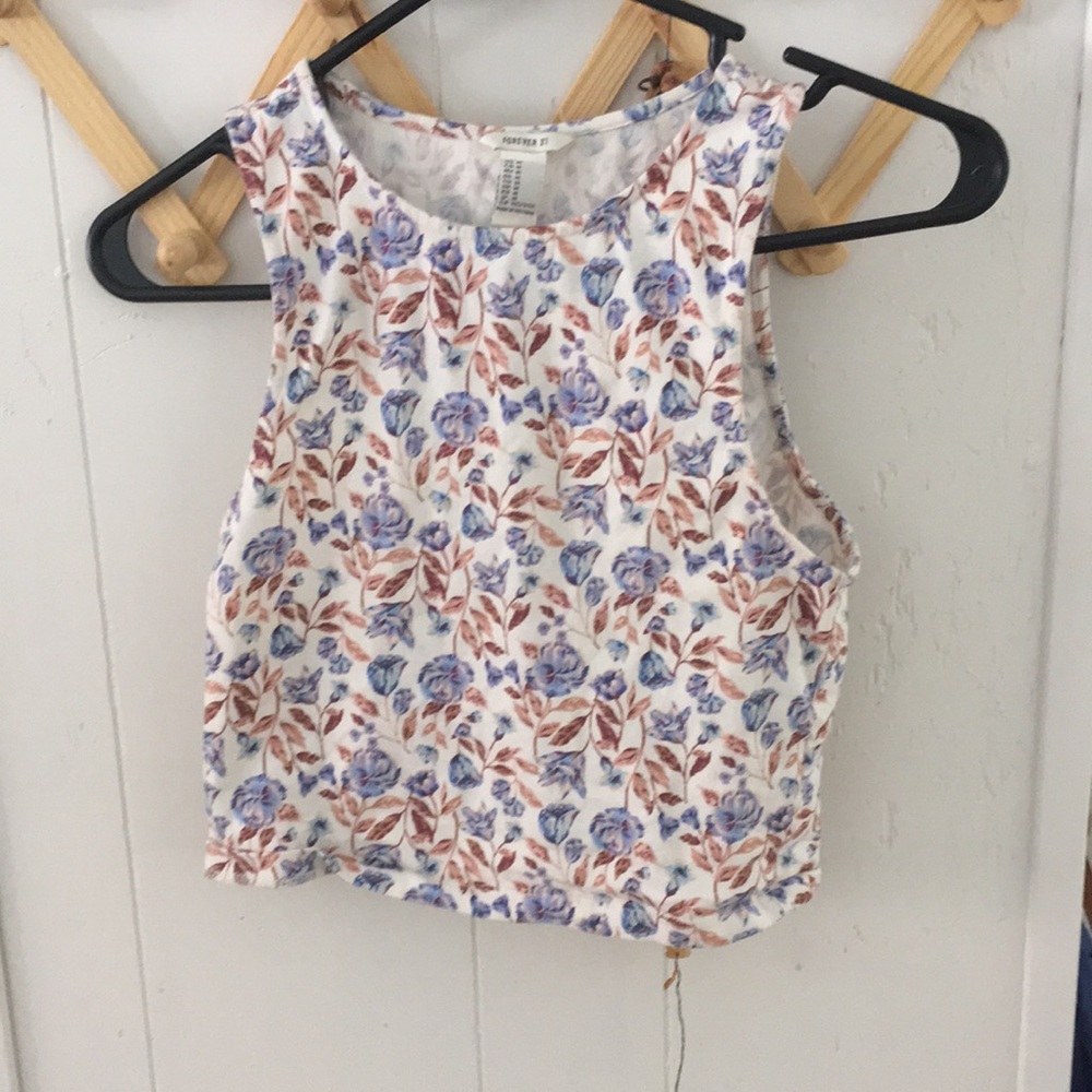 Forever 21 floral crop top